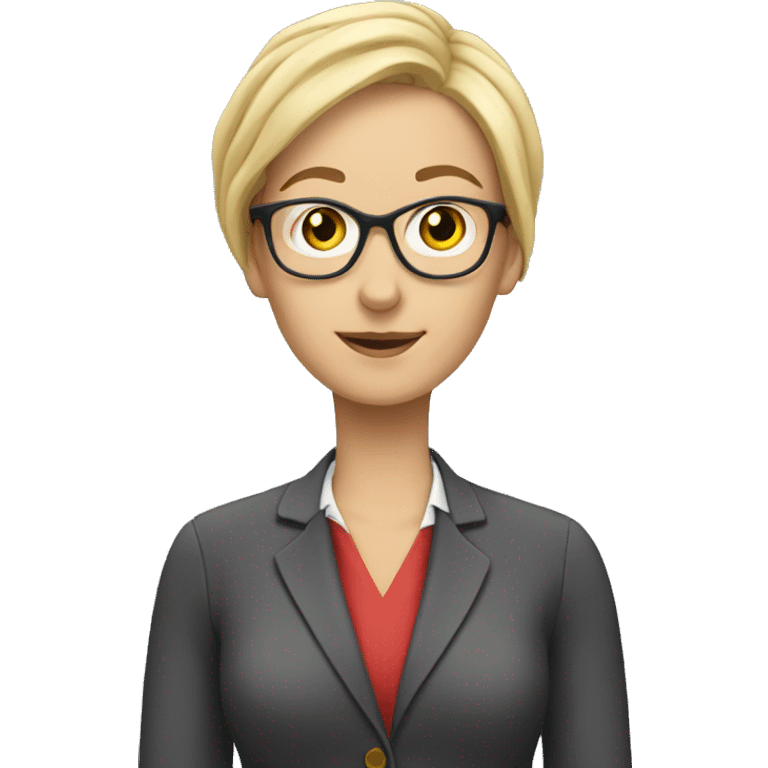 Teacher in school, white woman emoji