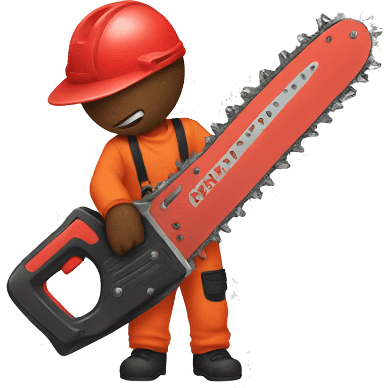 red chainsaw emoji