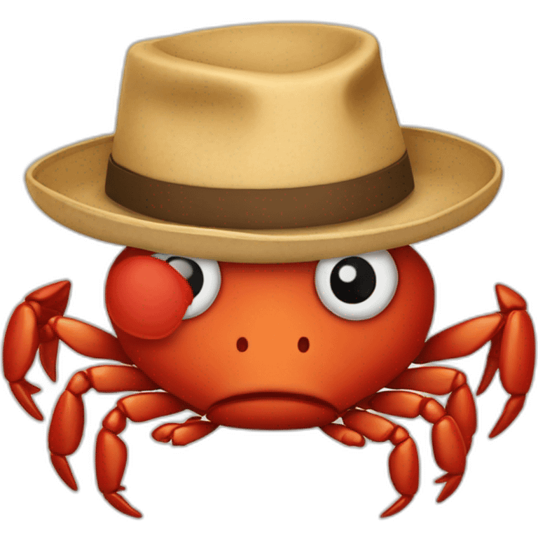 Un crabe avec un chapeau  emoji