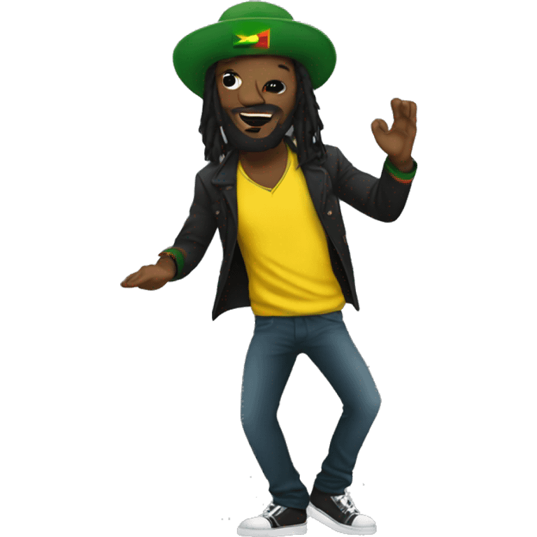 Jamaican reggae music dancer emoji