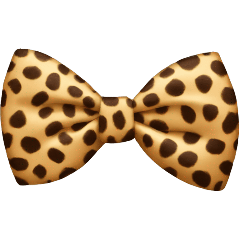 cheetah print bow emoji