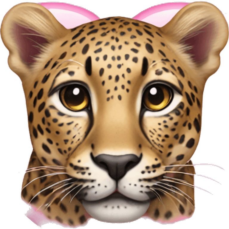 Leopard pink heart emoji