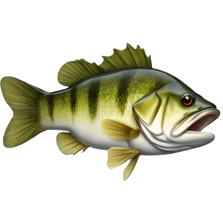 Realistic Large bass fish emoji