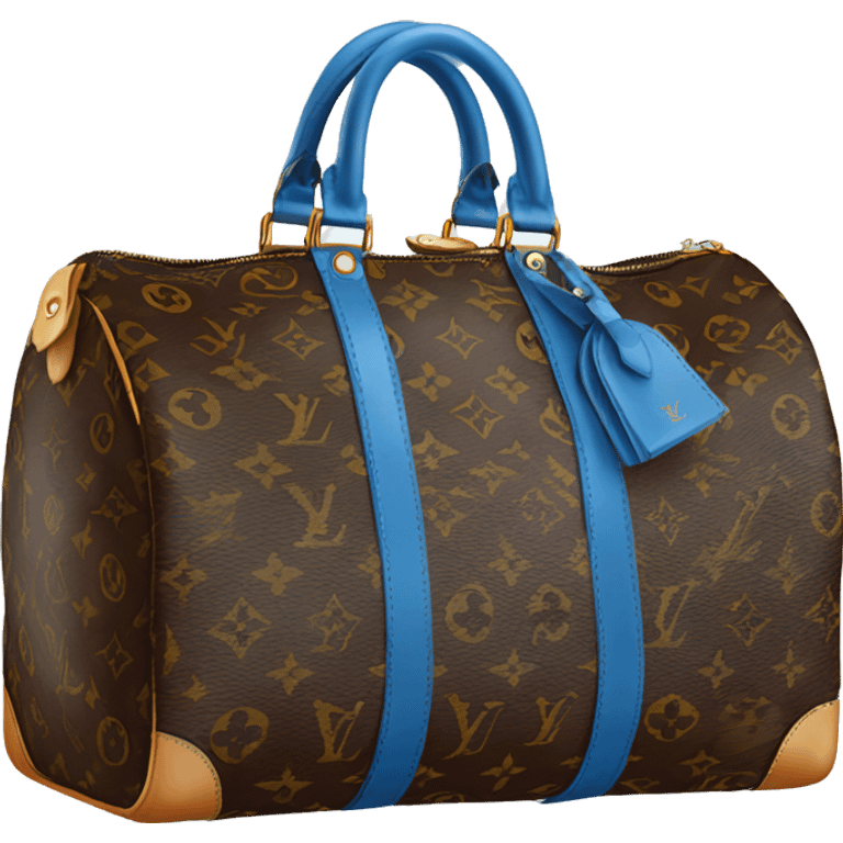 Blue louis vuitton keepall emoji