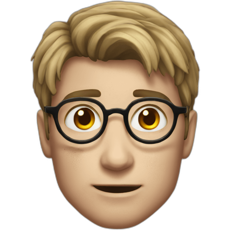 Harry Potter face with a scar emoji