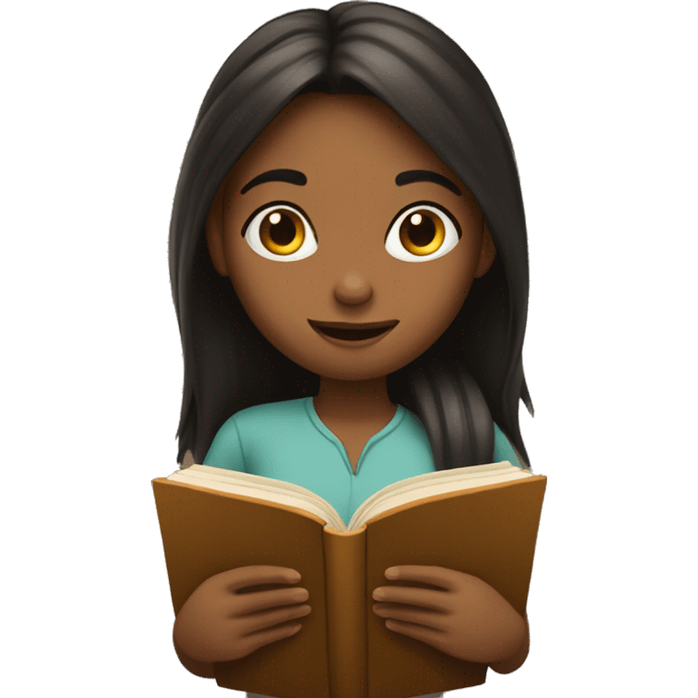 Girl reading a book  emoji