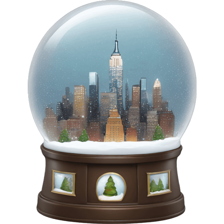 new york city snow globe, 4k, no background emoji