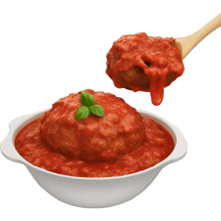 Meatball red meat sauce emoji