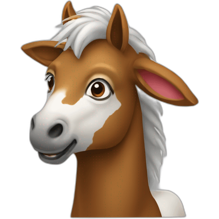 Cheval sur un mouton emoji