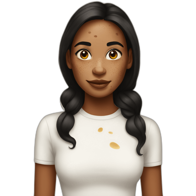 mulher com vitiligo emoji