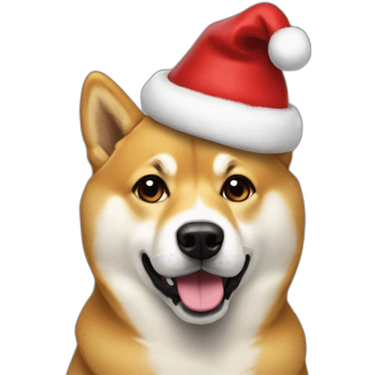 Doge with santa hat emoji