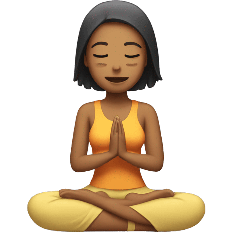 chica meditando  emoji