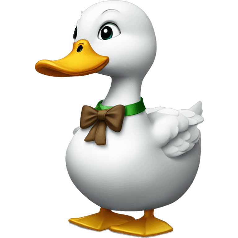 A duck with a bow emoji