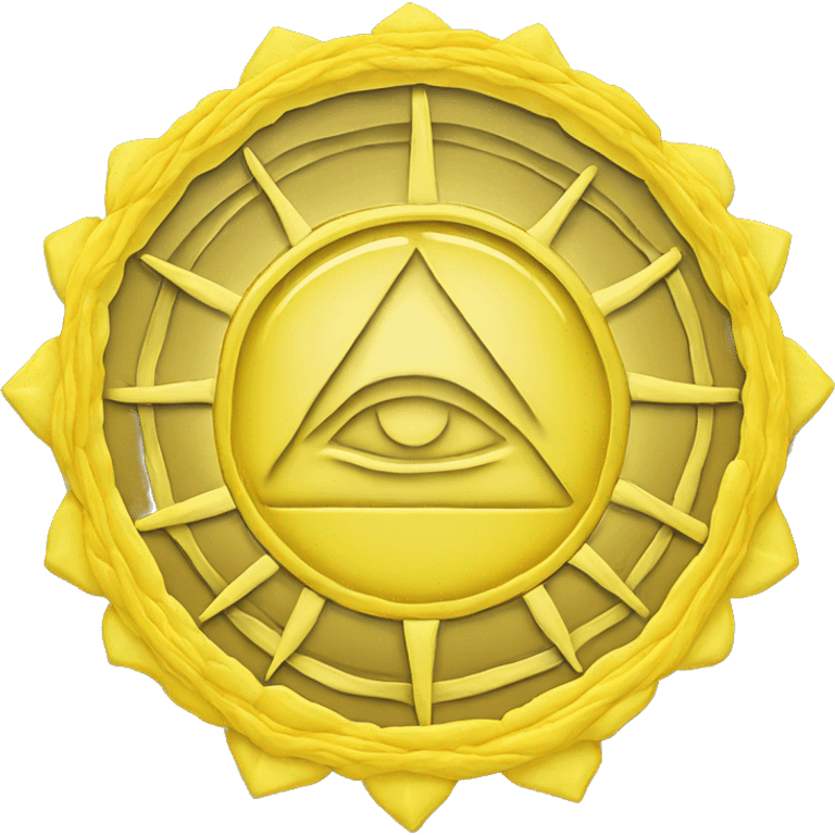 Yellow Solar plexus chakra symbol  emoji