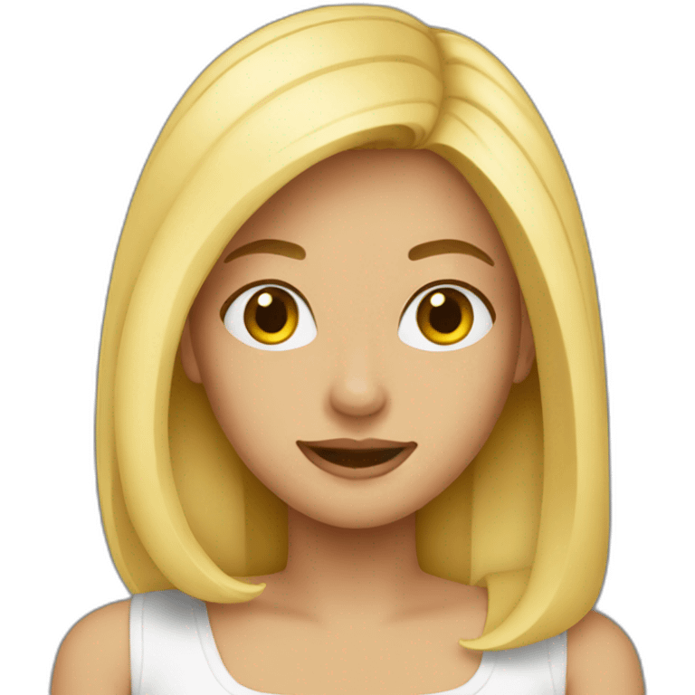 Fille blonde emoji