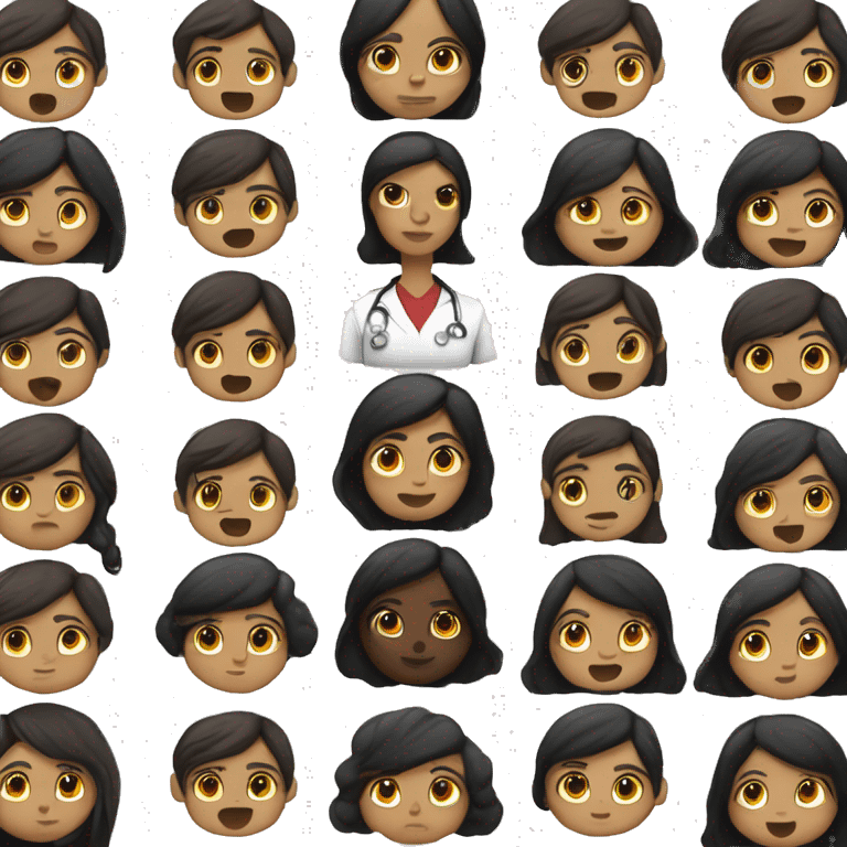 Indian woman with long black hair who lives in the uk dark brown eyes and is 22 children’s nurse just one person on the emoji emoji