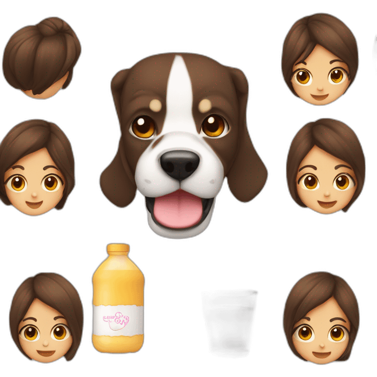 Brune avec éclaboussure de lait  emoji