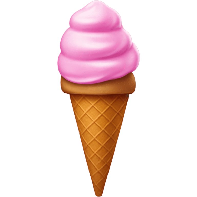 ice cream cone that’s pink with a lollipop in it emoji