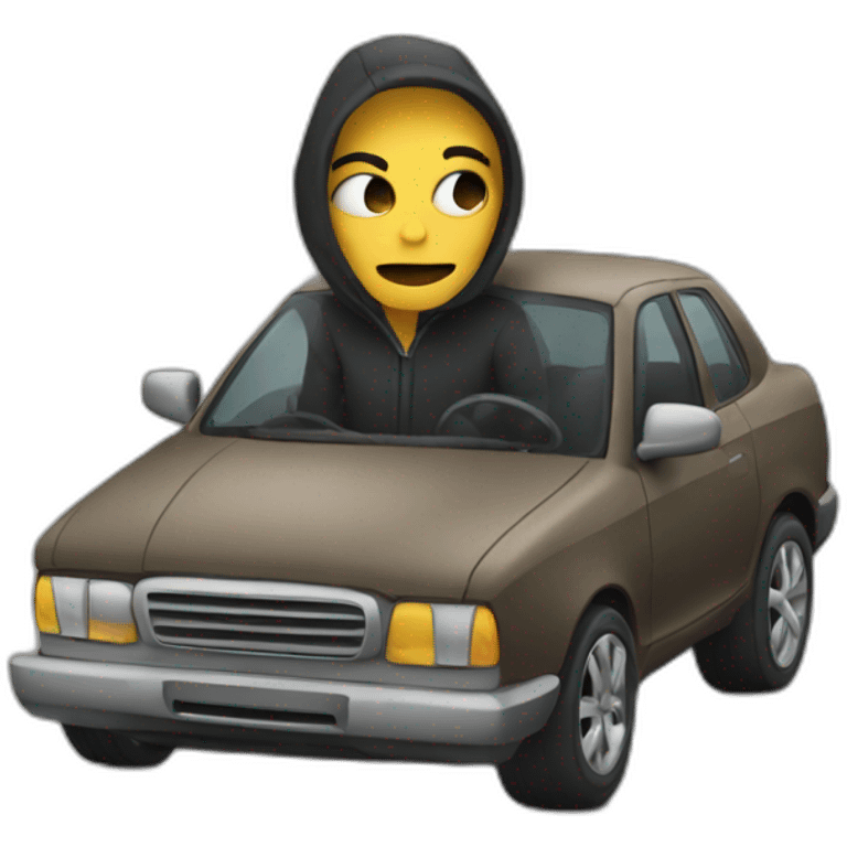 thief in a car emoji