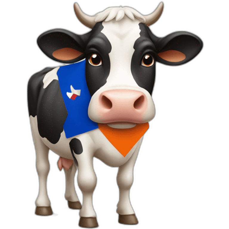 Cow with dutch flag emoji