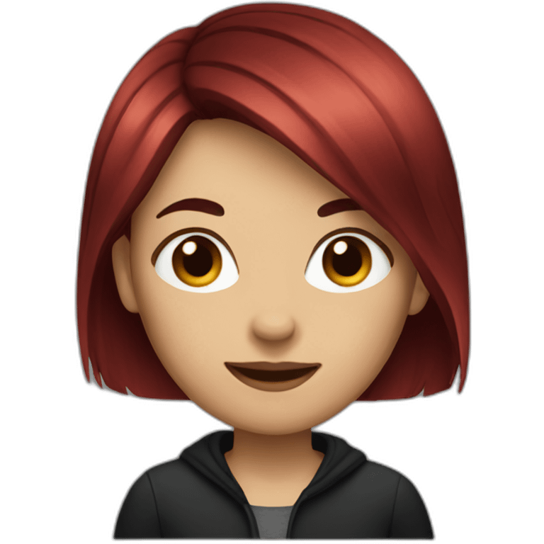 Female,red and black hair emoji