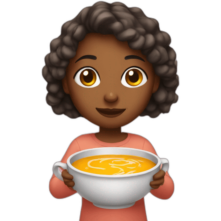 girl with soup emoji