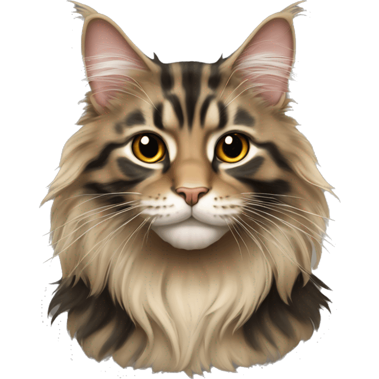 tan and black tabby maine coon emoji