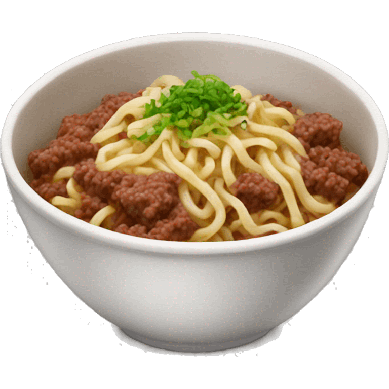 ground beef noodles in a bowl emoji