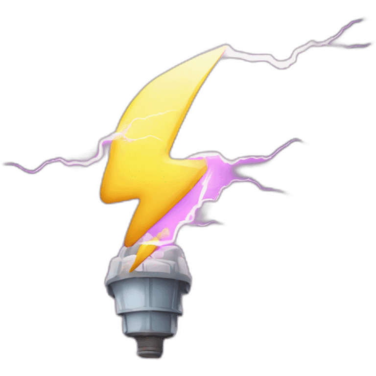 lightning bolt with power plant without fumes emoji