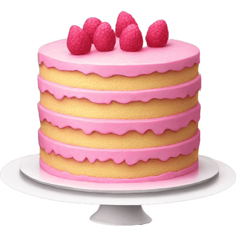 Realistic pink layered cake emoji