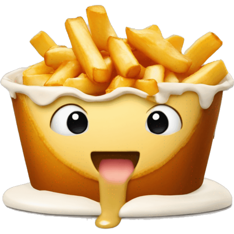 Poutine qui mange de la poutine  emoji