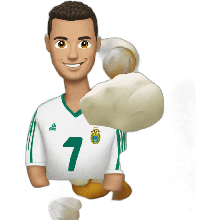 Ronaldo sur une chèvre emoji