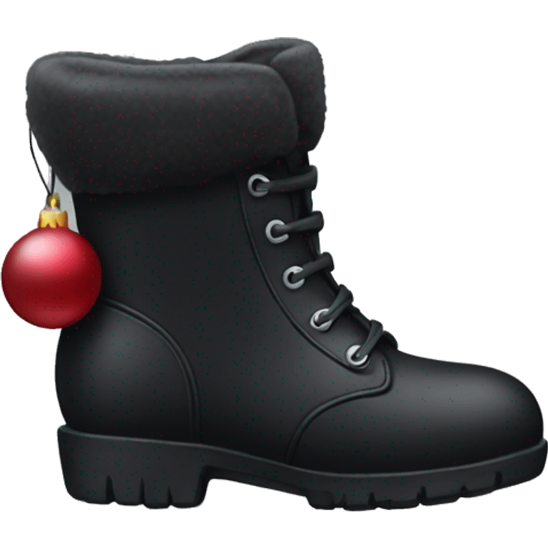 Black Christmas boot emoji