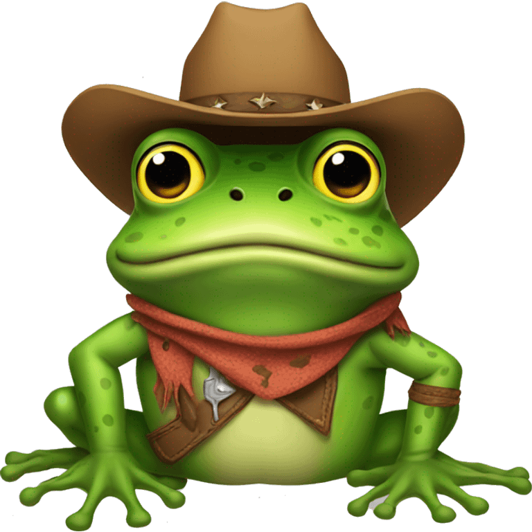 Cowboy frog emoji