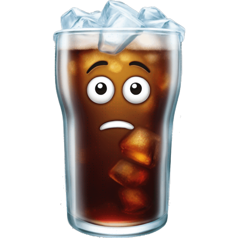 Ice cold glass of doctor pepper  emoji