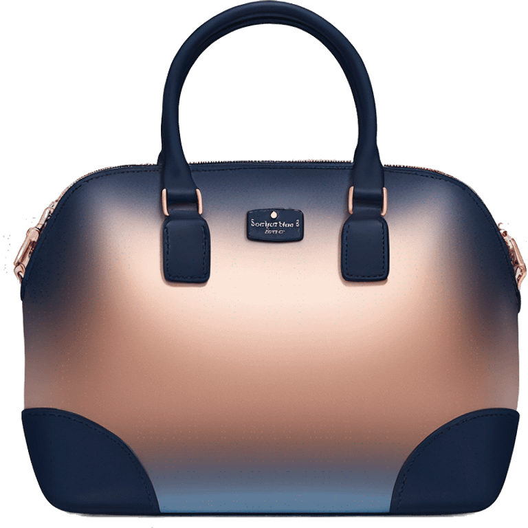 Realistic copper to Navy blue ombre kate spade satchel purse.  emoji