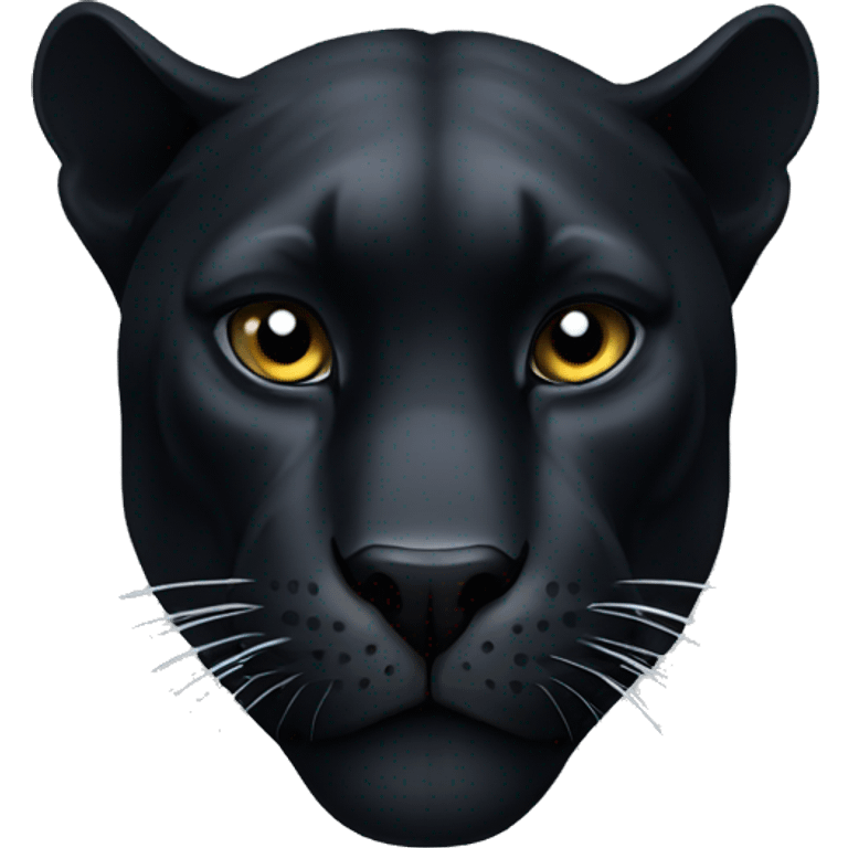 Black aggresiv panther looking to the left emoji