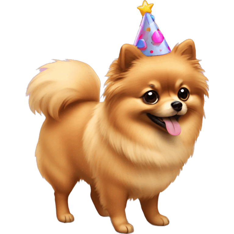 Pomeranian birthday emoji