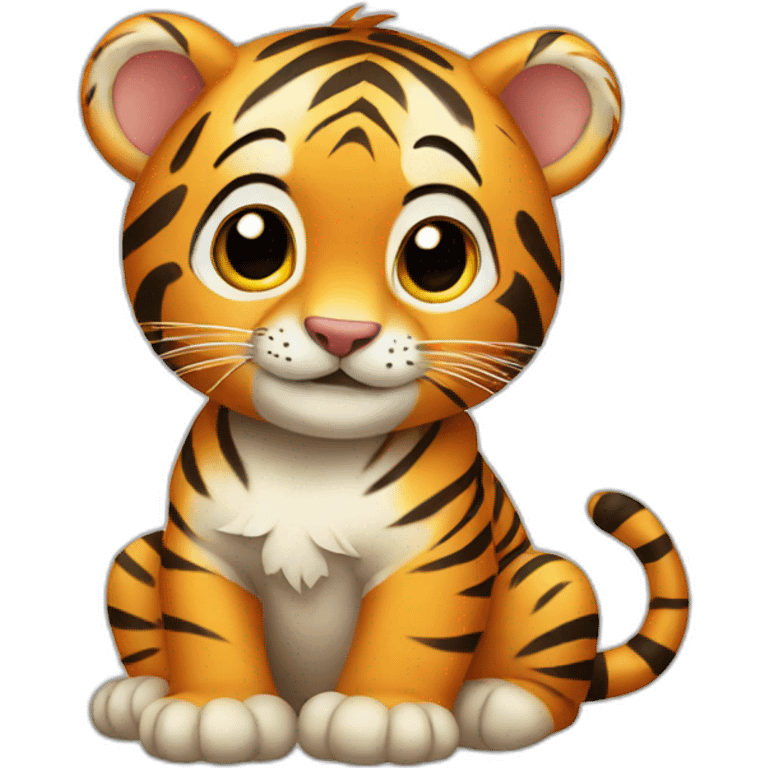 sitting tiger cub emoji