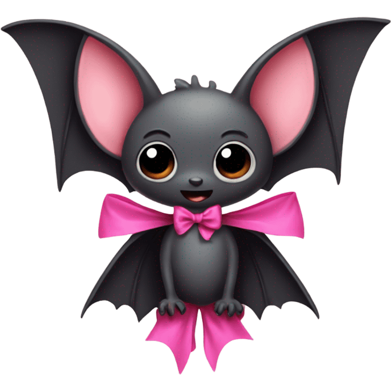 bat with a pink bow emoji