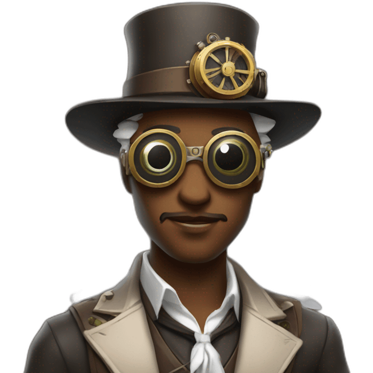 steampunk graffer with paper wings emoji