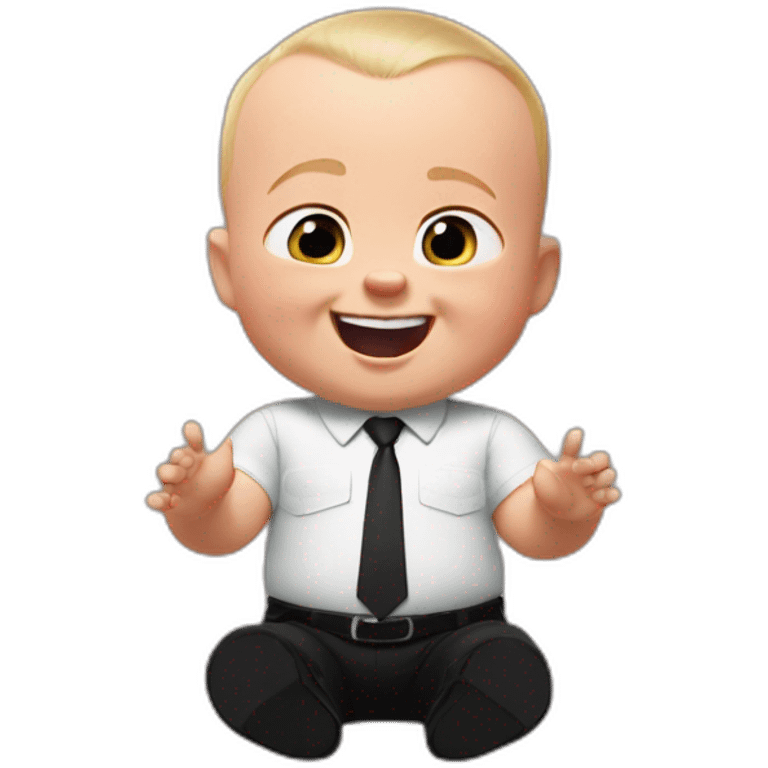 the boss baby is laughing really loud emoji