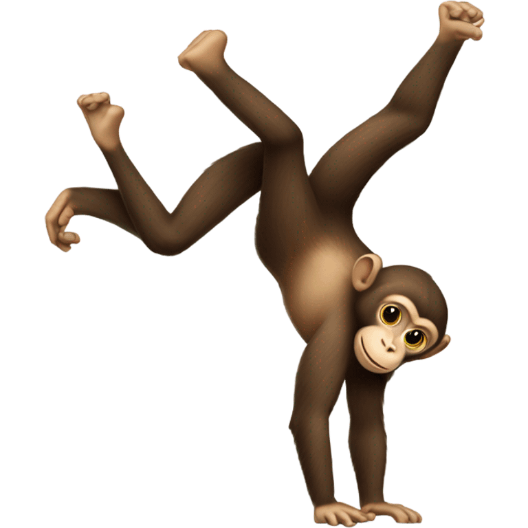 Monkey doing a handstand emoji