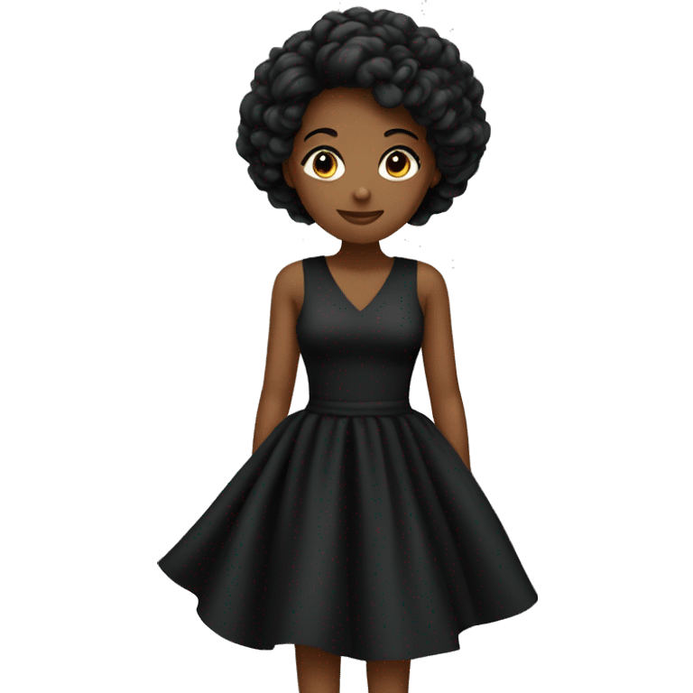 stylish black dress emoji