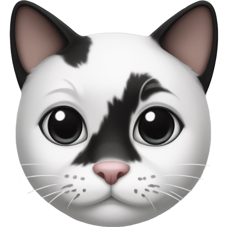 cute black and white cat  emoji