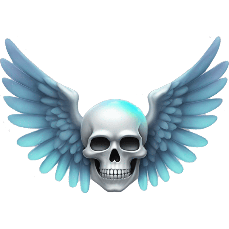 Sweet Skull with wings holographique emoji