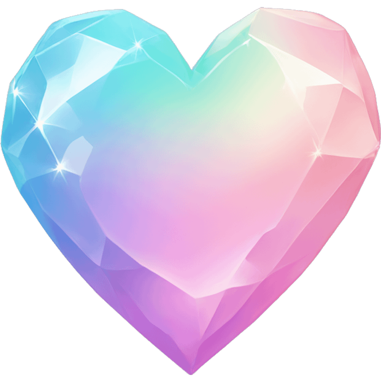 Pastel gradient heart crystal  emoji