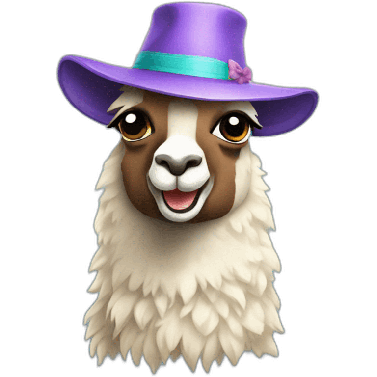 llama with hat  emoji