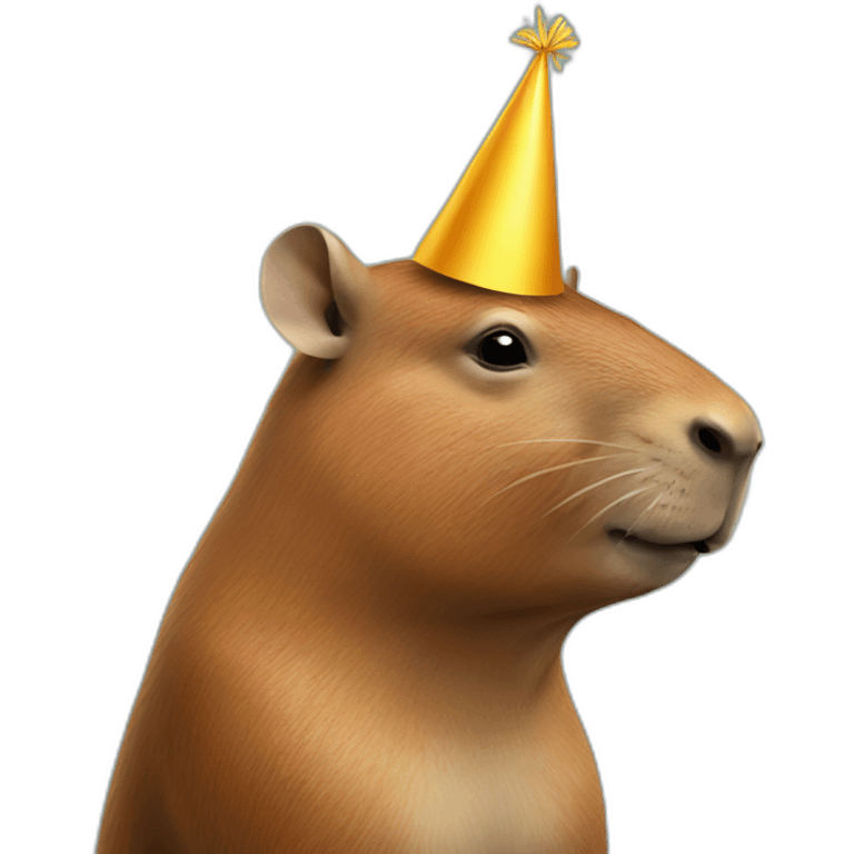 capibara with party hat emoji