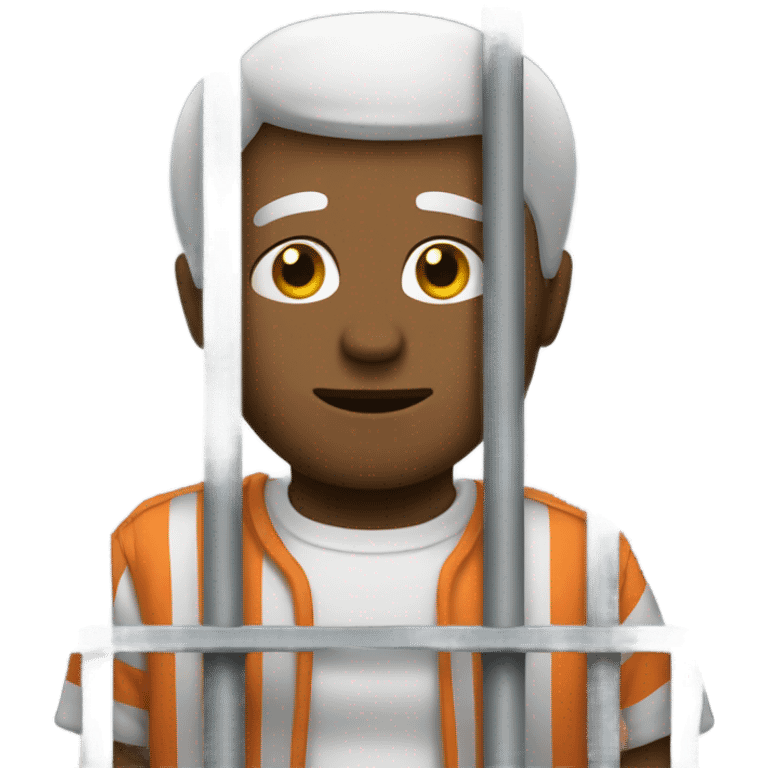 Man behind bars emoji